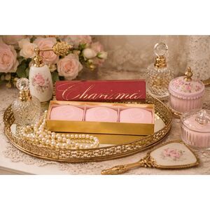 vintage vanity display Avon Charisma Perfumed Soap 3 Cakes 3oz Each Gift Box NOS